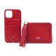 NEUF PORTE CARTES LANCEL PREMIER FLIRT A10925 CUIR ROUGE + COQUE IPHONE 12 310€