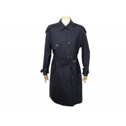 NEUF IMPERMEABLE BURBERRY TRENCH LEGER L 42 EN SOIE LAINE BLEU MARINE COAT 1200€