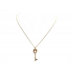 COLLIER TIFFANY & CO CLE COEUR MINI PENDENTIF ET CHAINE 40 CM OR + BOITE 1120€