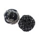 NEUF LOT BROCHE CHANEL 2 CAMELIAS EN TWEED NOIR NEW BROOCH SET JEWEL 1380€