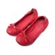 CHAUSSURES LOUIS VUITTON BALLERINES ELBA 39 EN CUIR MONOGRAM ROUGE SHOES 570€