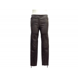 PANTALON LOUIS VUITTON SLIM M 38 EN CUIR AGNEAU MARRON LEATHER TROUSERS 2730€