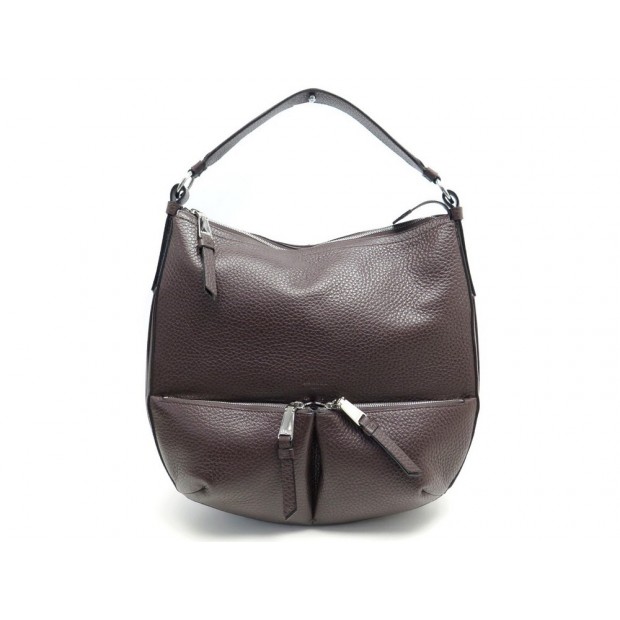 NEUF SAC A MAIN LANCEL MOGADOR EN CUIR GRAINE MARRON NEW HOBO HAND BAG 495€