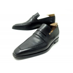 CHAUSSURES BERLUTI MOCASSINS ANDY DEMESURE 7 41 CUIR NOIR EMBAUCHOIR SHOES 1875€