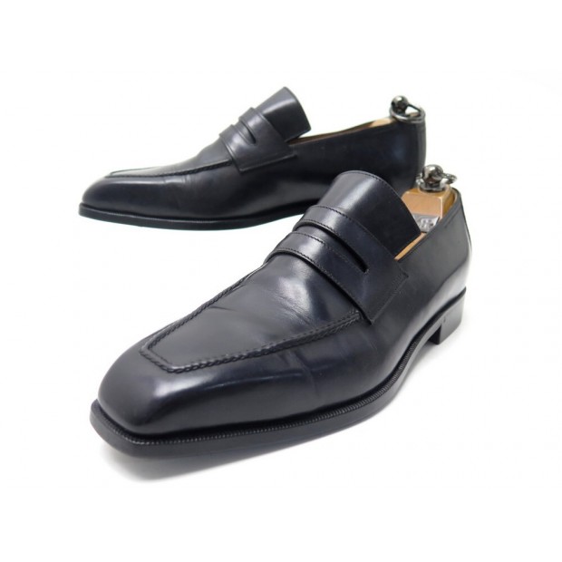 CHAUSSURES BERLUTI MOCASSINS ANDY DEMESURE 7 41 CUIR NOIR EMBAUCHOIR SHOES 1875€