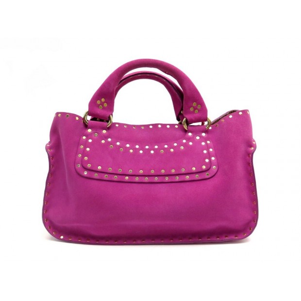 NEUF SAC A MAIN CELINE BOOGIE EN DAIM FUSHIA NEW PINK SUEDE LEATHER HANDBAG 890€