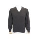 NEUF PULL HERMES COL V M 48 EN CACHEMIRE ANTHRACITE CASHMERE NEW SWEATER 1350€