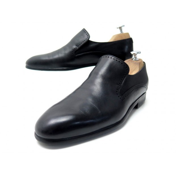 CHAUSSURES BERLUTI MOCASSINS 7 41 EN CUIR NOIR BLACK LEATHER LOAFERS SHOES 1750€