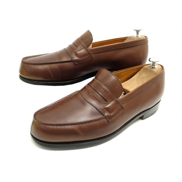 CHAUSSURES JM WESTON 180 9D 43 MOCASSINS CUIR GRAINE MARRON LOAFERS SHOES 670€