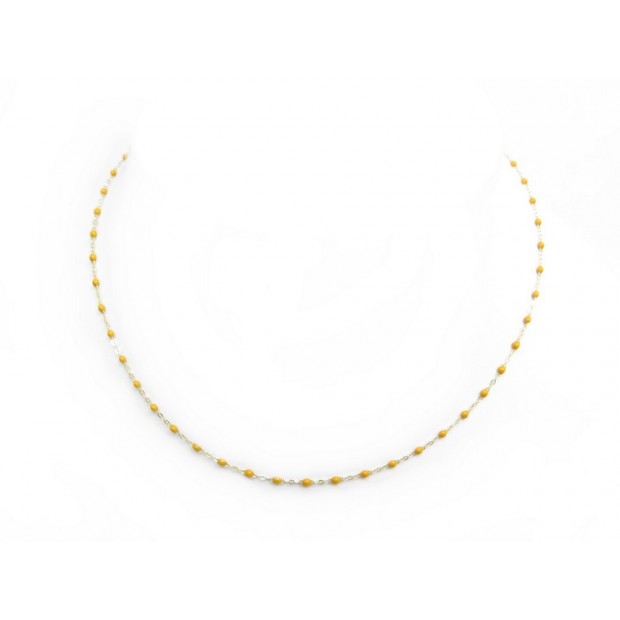 NEUF COLLIER GIGI CLOZEAU CLASSIQUE ORANGE 42 CM OR JAUNE 18K NEW NECKLACE 295€