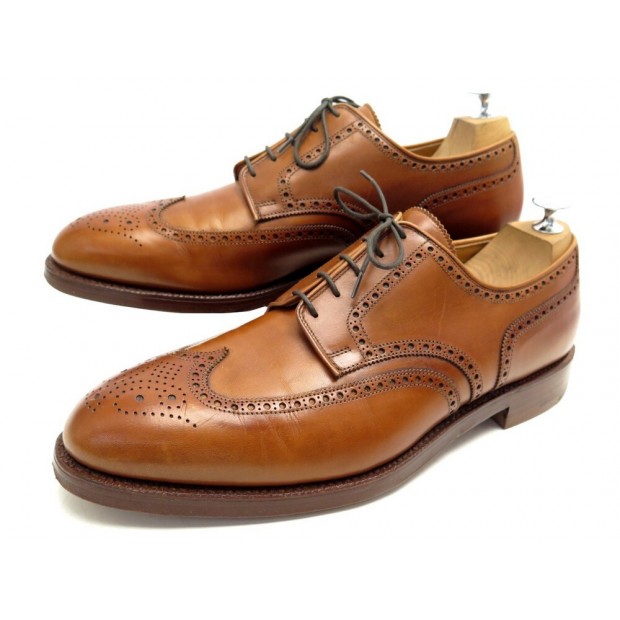 CHAUSSURES CROCKETT & JONES CARDIFF 8653 11.5E 45.5 DERBY BOUT FLEURI CUIR 580€