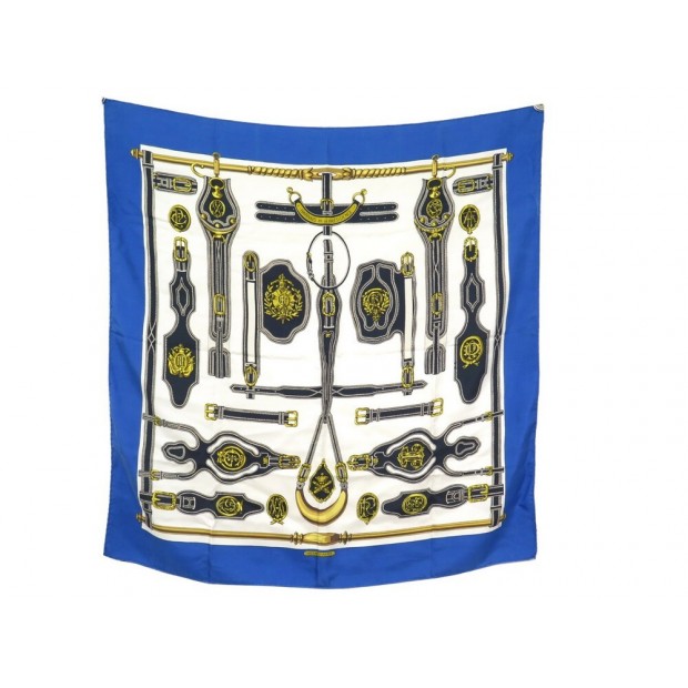 FOULARD HERMES HARNAIS DE LA PRESIDENCE CARRE 1966 1ERE EDITION SOIE SCARF 385€