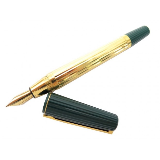 STYLO PLUME ST DUPONT SAINT GERMAIN A CARTOUCHES PLAQUE OR FOUNTAIN PEN