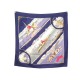 FOULARD HERMES GRONLAND GROENLAND LEDOUX CARRE 90 EN SOIE BLEU SILK SCARF 385€