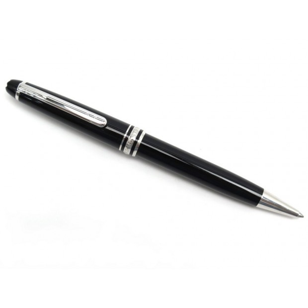 STYLO BILLE MONTBLANC MEISTERSTUCK CLASSIQUE PLATINE 2866 RESINE NOIR PEN 375€