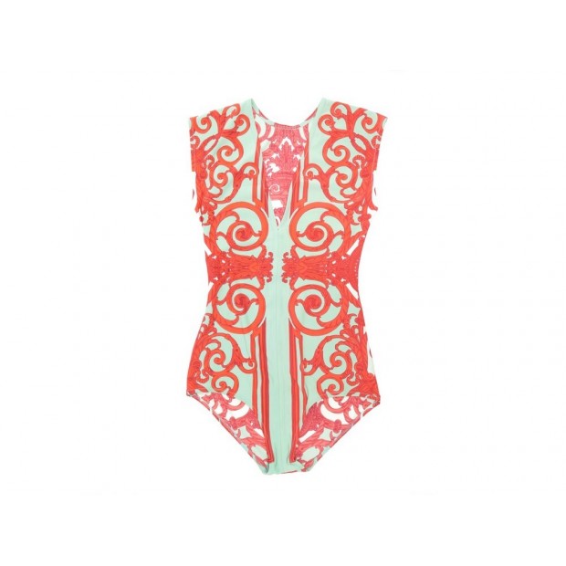 NEUF MAILLOT DE BAIN 1 PIECE HERMES LES TUILERIES VERT L 44 NEW SWIMSUIT 420€