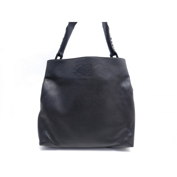 NEUF SAC A MAIN ROGER VIVIER CABAS EN CUIR NOIR NEW LEATHER HAND TOTE BAG 2300€