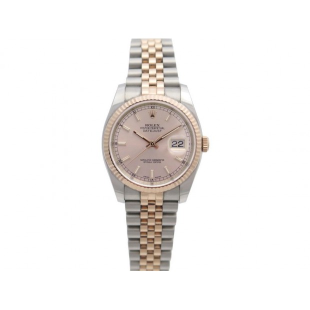 MONTRE ROLEX DATEJUST 116231 36 MM OR ROSE & ACIER AUTOMATIQUE BOITE WATCH 9500€