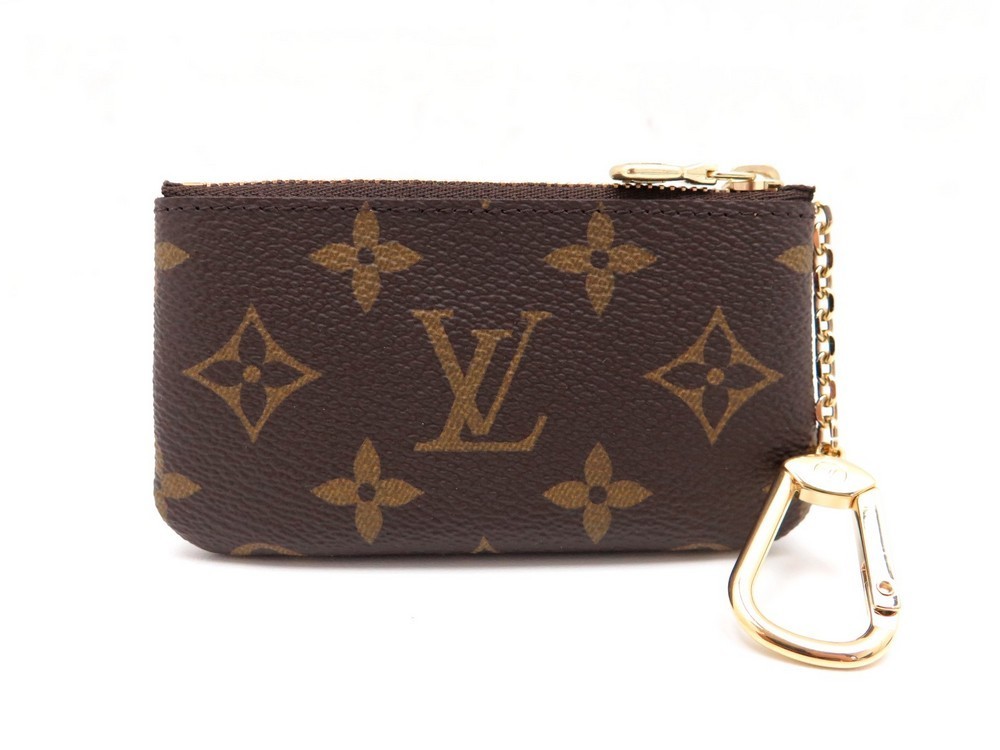 Louis Vuitton LV pochette cles new Grey Leather ref.209125 - Joli Closet