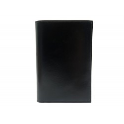 NEUF PORTEFEUILLE HERMES EN CUIR BOX NOIR PORTE CARTES LEATHER WALLET 1180€