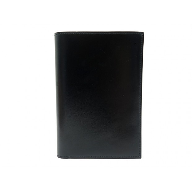 NEUF PORTEFEUILLE HERMES EN CUIR BOX NOIR PORTE CARTES LEATHER WALLET 1180€