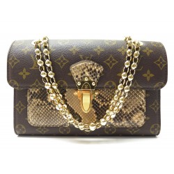 NEUF SAC A MAIN LOUIS VUITTON VICTOIRE MONOGRAM & CUIR PYTHON BANDOULIERE 3265€