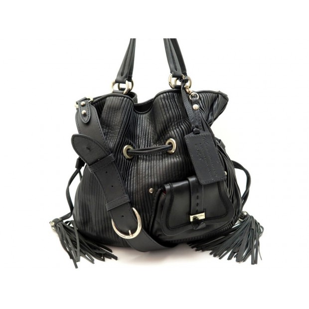 SAC A MAIN LANCEL PREMIER FLIRT MM SEAU EN CUIR NOIR BANDOULIERE HAND BAG 730€