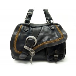 SAC A MAIN CHRISTIAN DIOR GAUCHO WAC44937 EN CUIR NOIR LEATHER HAND BAG 1800€