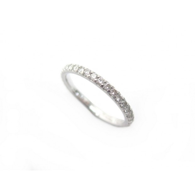 BAGUE ALLIANCE PAVAGE COMPLET T48 OR BLANC 18K 36 DIAMANTS 0.9CT DIAMONDS RING