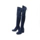 CHAUSSURES STUART WEITZMAN TIELAND 48877 37.5 BOTTES CUISSARDES DAIM BLEU 850€