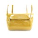 NEUF SAC A MAIN LONGCHAMP ROSEAU BIONIC 260340 CUIR VERNIS JAUNE HAND BAG 420€