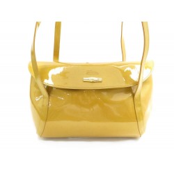 NEUF SAC A MAIN LONGCHAMP ROSEAU BIONIC 260340 CUIR VERNIS JAUNE HAND BAG 420€