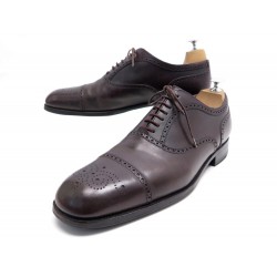 CHAUSSURES JM WESTON RICHELIEU BOUT FLEURI 615 11D 45 EN CUIR MARRON SHOES 770€