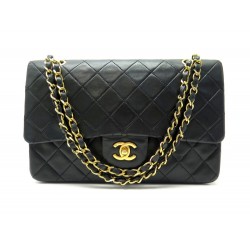 VINTAGE SAC A MAIN CHANEL TIMELESS CLASSIQUE A01112 BANDOULIERE CUIR NOIR 6850€