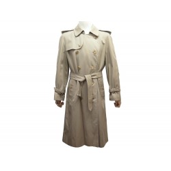 VINTAGE MANTEAU BURBERRYS IMPERMEABLE TRENCH LONG 48 M EN COTON BEIGE COAT 1550€