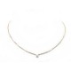 COLLIER PENDENTIF DIAMANT SOLITAIRE 0.16CT CHAINE EN OR JAUNE 18K 42 CM NECKLACE