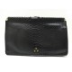 NEUF SAC A MAIN JEROME DREYFUSS POCHETTE CLIC CLAC L CUIR PYTHON NOIR POUCH 540€