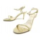 CHAUSSURES CHRISTIAN DIOR SANDALES A TALONS 40 EN CUIR DORE & STRASS SHOES 750€