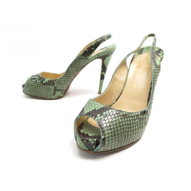 CHAUSSURES CHRISTIAN LOUBOUTIN SANDALES PRIVATE NUMBER 40.5 CUIR PYTHON 1550€