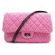 NEUF SAC A MAIN CHANEL BESACE CLASSIQUE 2.55 GM EN TWEED ROSE A47692 HAND BAG