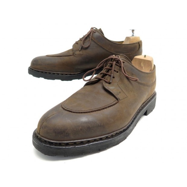 CHAUSSURES PARABOOT DERBY AVIGNON 7.5 41.5 CUIR GRAS RETOURNE MARRON SHOES 395€