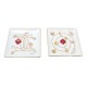 NEUF LOT DE 2 VIDES POCHES CARTIER SET TRINKET TRAYS CHARMS T1120011 PORCELAINE