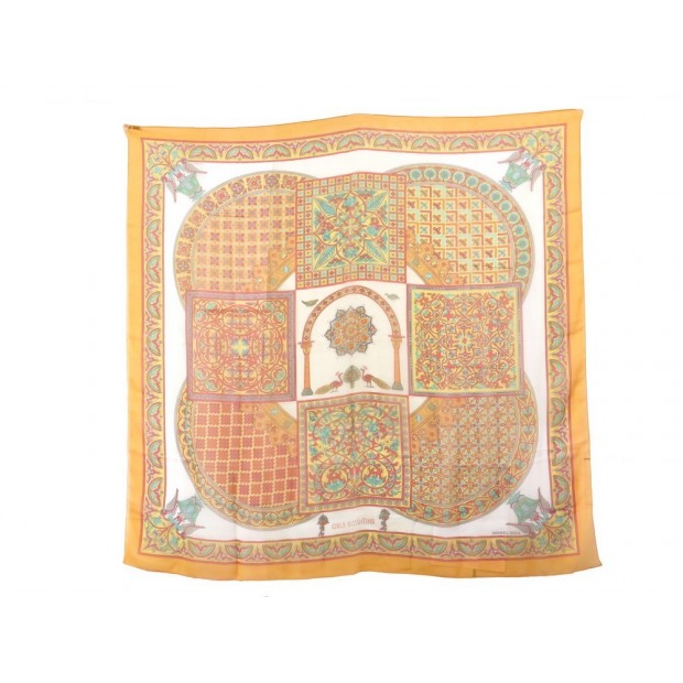 CHALE HERMES CIELS BYZANTINS FOULARD CARRE 140 CM MOUSSELINE DE SOIE SHAWL 780€