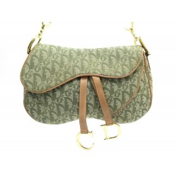 SAC A MAIN CHRISTIAN DIOR DOUBLE SADDLE TOILE MONOGRAM OBLIQUE VERT BAG 2465€