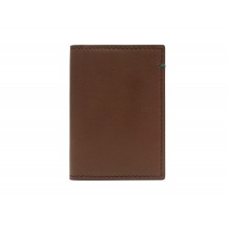 NEUF PORTE CARTES ROLEX EN CUIR MARRON + BOITE NEW BROWN LEATHER CARDS HOLDER