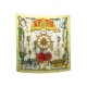 VINTAGE FOULARD HERMES MUSEE 100% SOIE JAUNE 