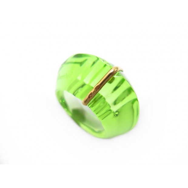 NEUF BAGUE BACCARAT 53 EN CRISTAL VERT + BOITE GREEN CRYSTAL RING 300€