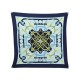 FOULARD HERMES EPERON D'OR D'ORIGNY CARRE PLISSE EN SOIE BLEU SILK SCARF 385€