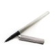 STYLO BILLE ST DUPONT ROLLERBALL EN METAL ARGENTE + ETUI CUIR SILVER PEN 460€