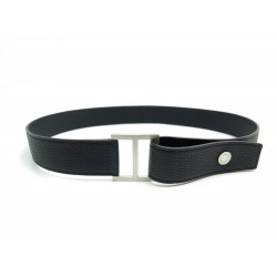 NEUF CEINTURE HERMES NOMADE 85 H071769CB89085 EN CUIR NOIR LEATHER NEW BELT 665€